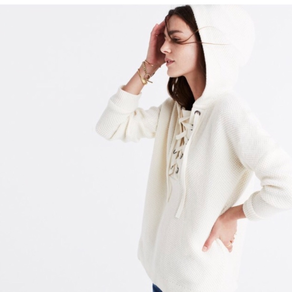 Madewell Lace Up Hoodie